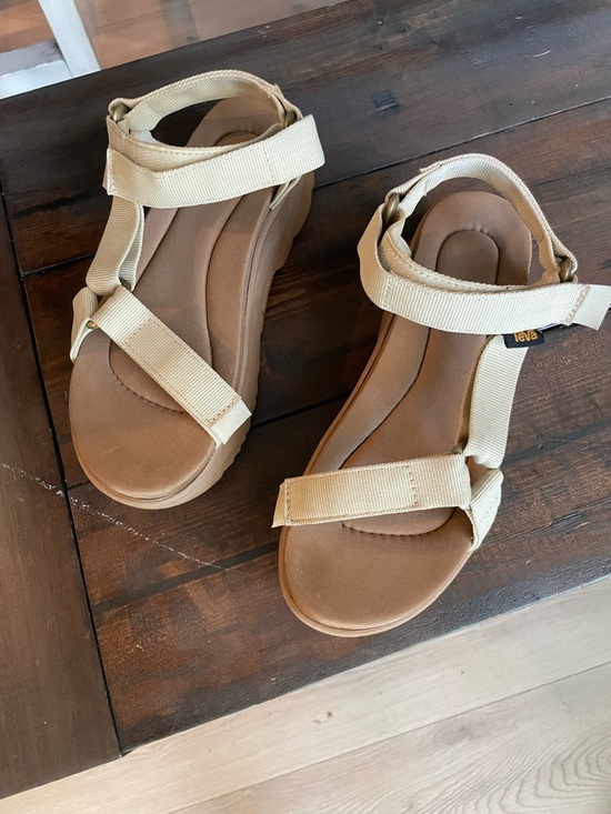 Teva Shoes - TEVA Women Jadito Platform Memory Foam Comfort Sandal 6 Tan Outdoor Festival